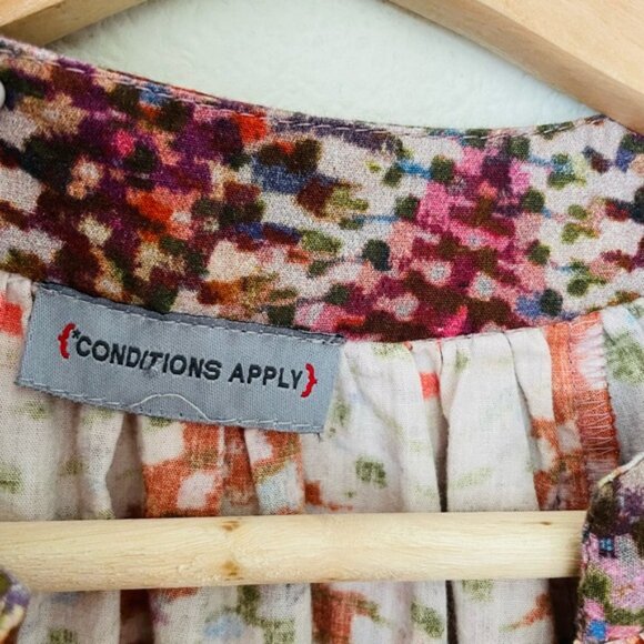 Anthropologie Conditions Apply SIZE 6 puff sleeve tiered midi dress - Picture 4 of 6